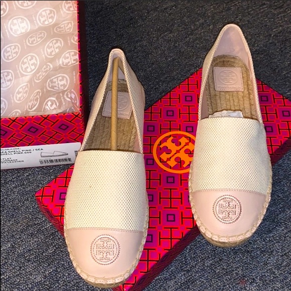 Tory Burch pink flats espadrille